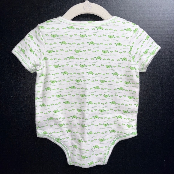 🐢 Parisian BeBe 2 piece set, white background with green turtles, 100% cotton - Picture 11 of 16